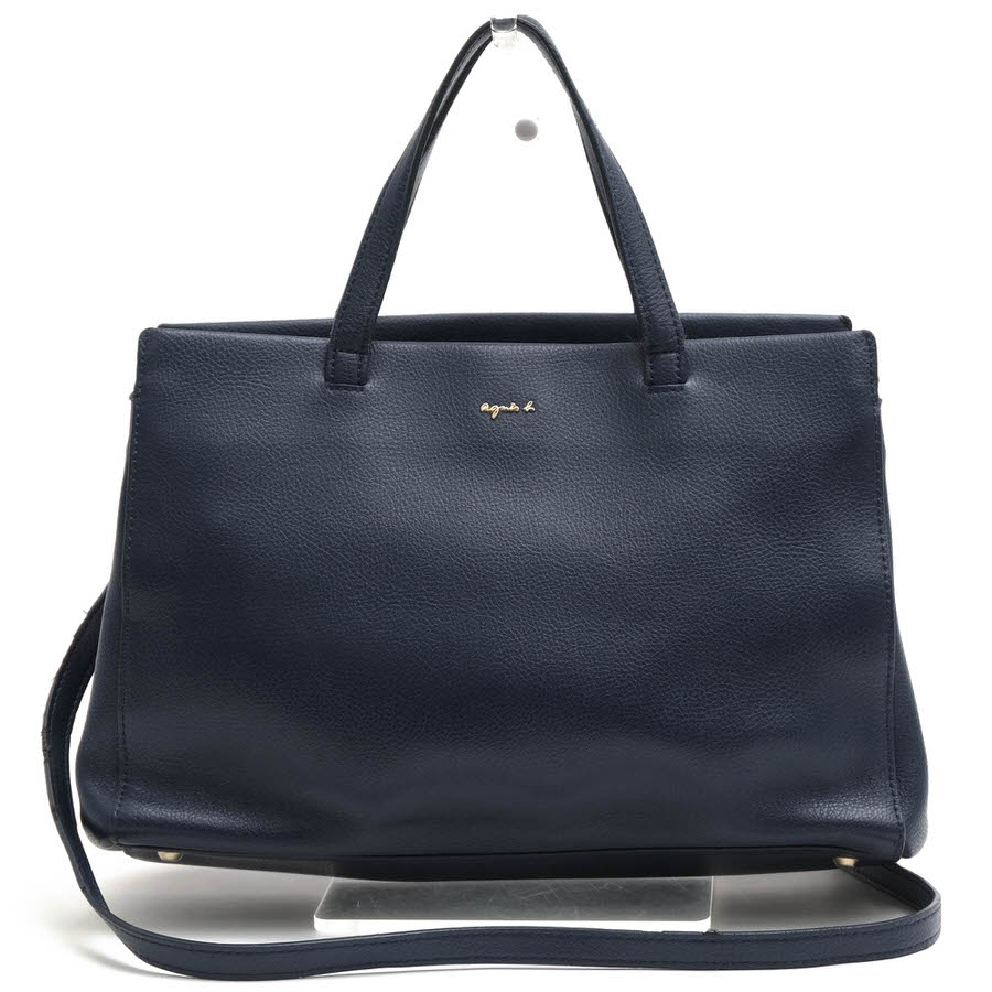 agnes b. トートバッグ アニエスベー IS11-02 sophie ソフィ 牛床革 肩掛け ワンショルダーバッグ 2WAY ショルダーバッグ 【中古】