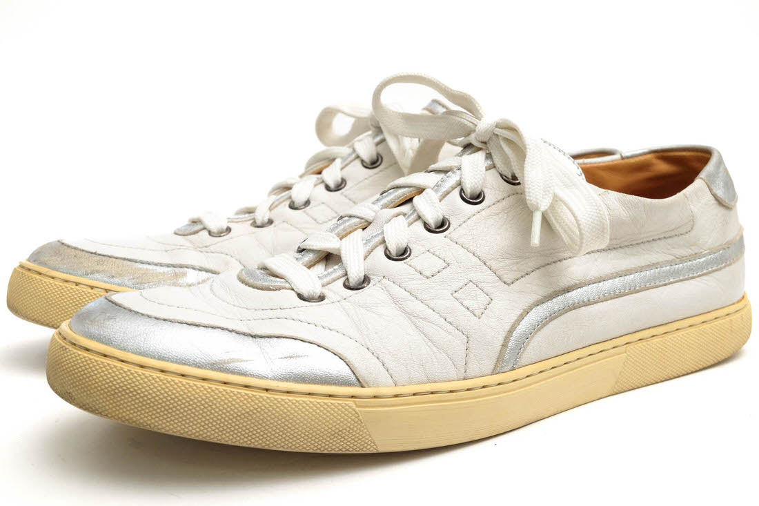 HERMES ローカットスニーカー エルメス 牛革 カーフ 【中古】