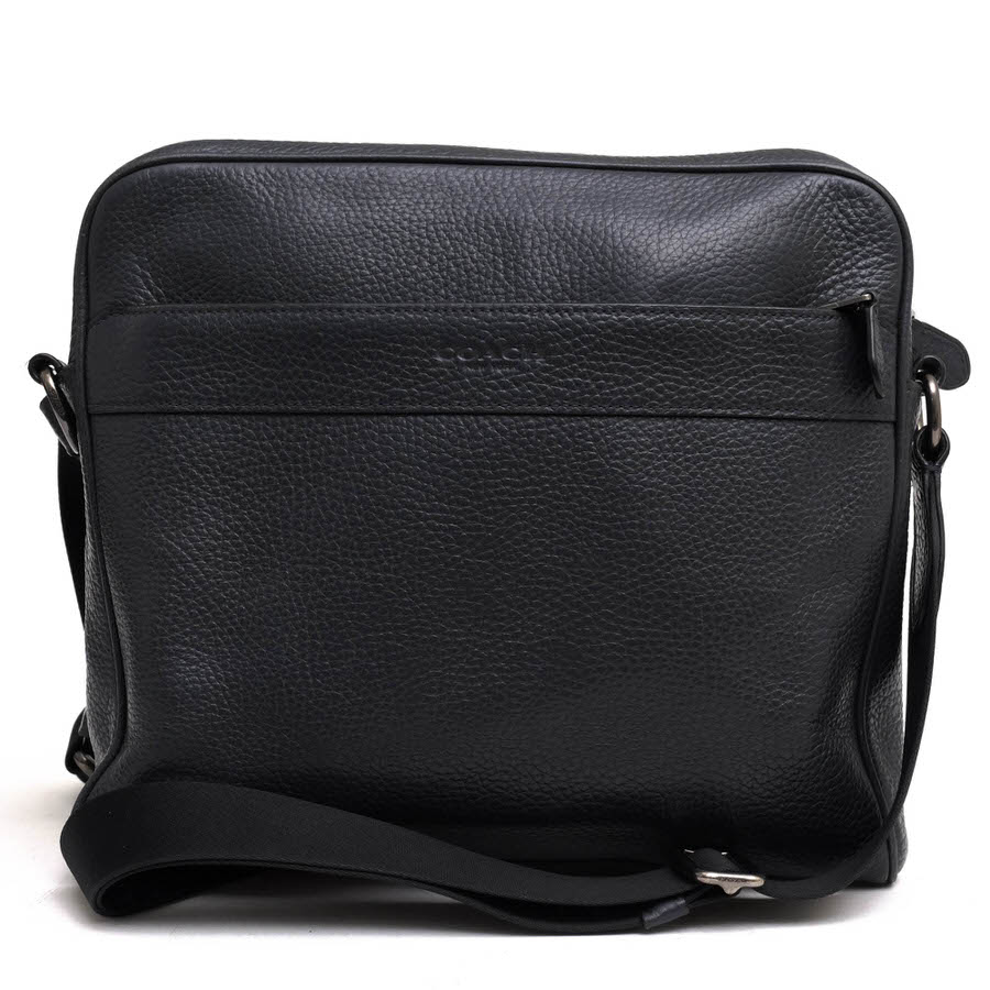 COACH ショルダーバッグ コーチ F24876 Charles Camera Bag チャールズ カメラ バッグ ペブルドレザー 牛革 クロスボディ シボ革 シュリンクレザー 【中古】
