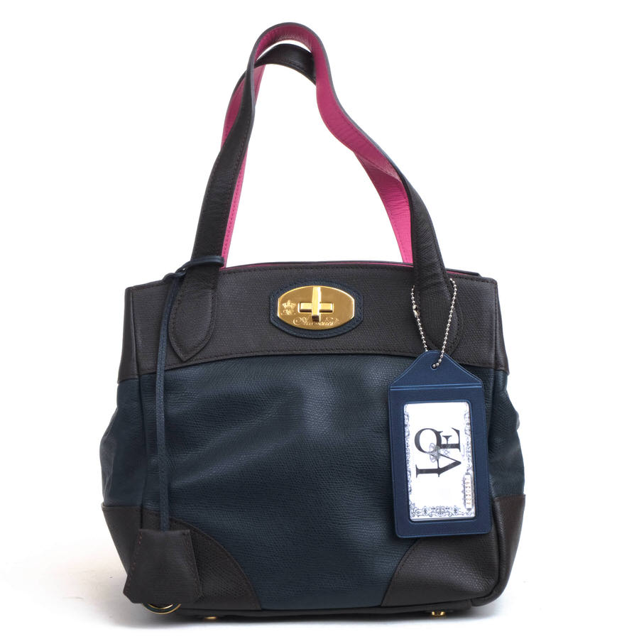 ADMJ ハンドバッグ エーディーエムジェイ VERA TOTE ベラトート 牛革 バイカラー 【中古】｜ブランディング