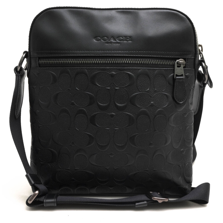 COACH ショルダーバッグ コーチ 4009 Houston Flight Bag In Signature Leather ヒューストン フライトバッグ シグネチャーレザー4009 牛革 クロスボディ ボディバッグ ユニセックス 男女兼用 【中古】｜ブランディング