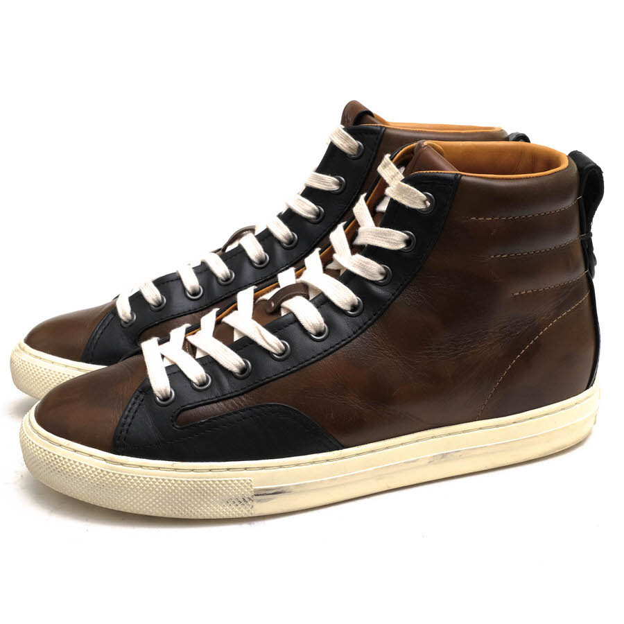 COACH ハイカットスニーカー コーチ職 C227 Wild Beast High Top ワイルドビースト 牛皮 子ウシ   【中古】