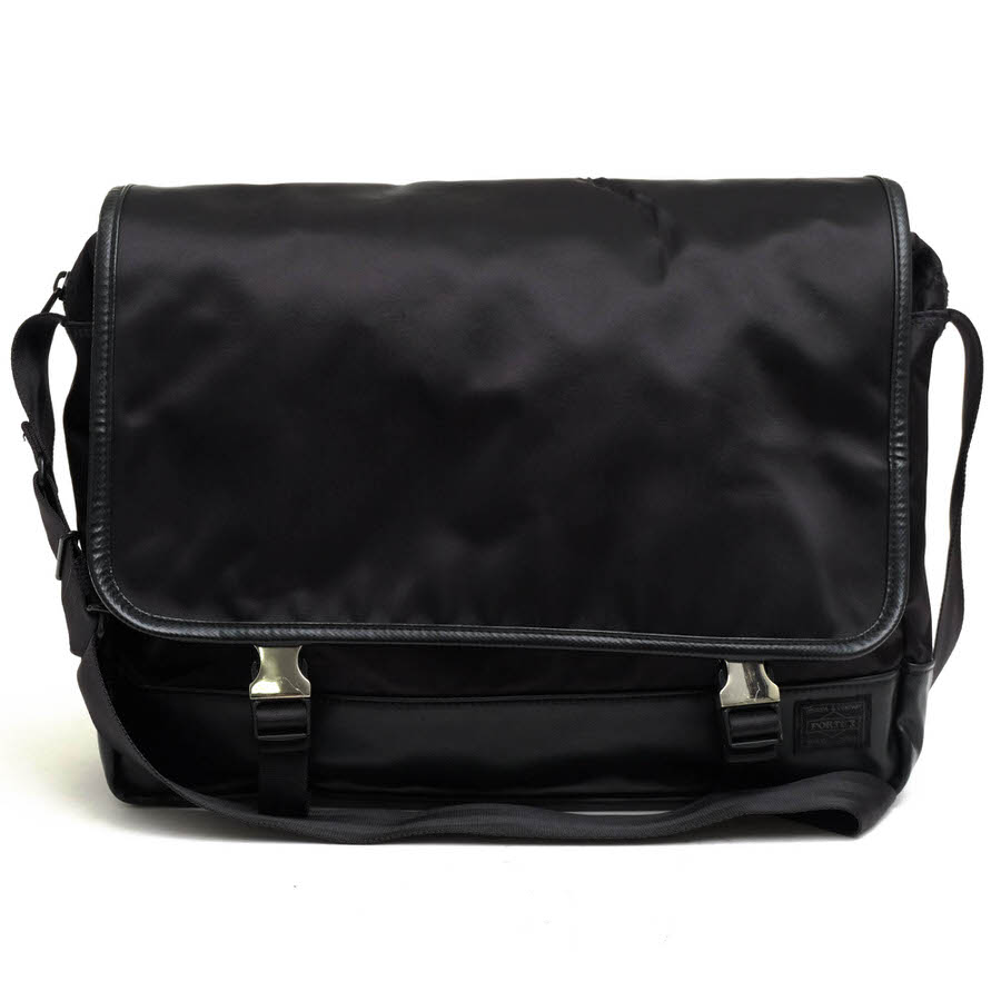PORTER ショルダーバッグ ポーター 吉田カバン 383-05713 STORM ストーム SAC'S BAR サックスバー共同開発 ナイロンツイル PVC加工 フラップ式 ノートPC収納可 【中古】|ブランディング