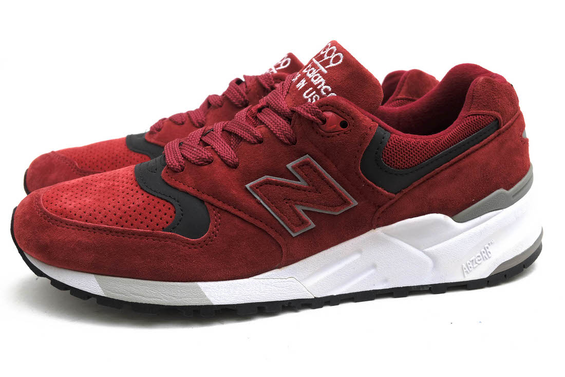 NEW BALANCE ローカットスニーカー ニュー平衡にする M999CMR Burgundy Grey ピッグスキンスエード ABSORBクッションソール  【中古】