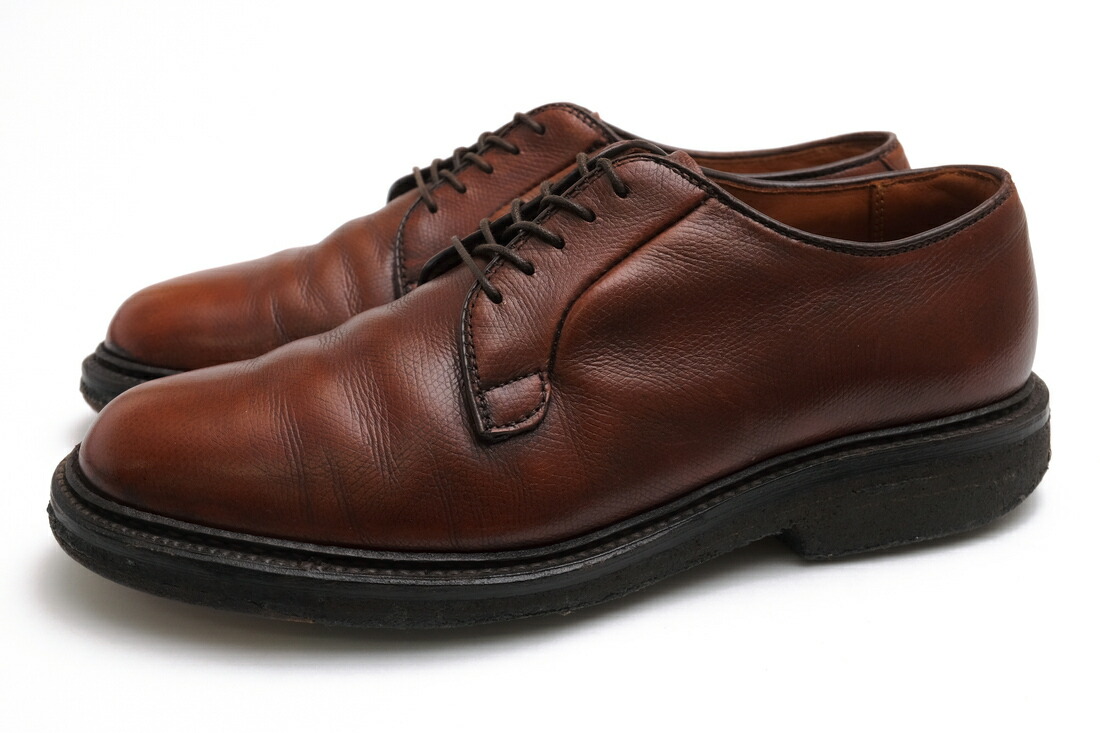 ALDEN ビジネスシューズ オールデン 947 All Weather Walker Brown Alpine Grain オールウェザー ウォーカー アルパイングレインカーフ 牛革 スプリットウェルト構造 グッドイヤーウェルト製法 プレーントゥ 【中古】|ブランディング