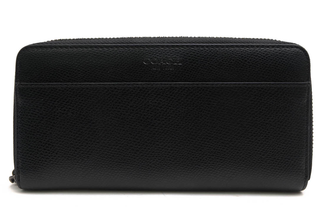 COACHコーチ　長財布　ラウンドジップ　ブラック　パテントレザー 楽天市場】コーチ クロコ型押しレザー 長財布 ラウンドジップ 黒
