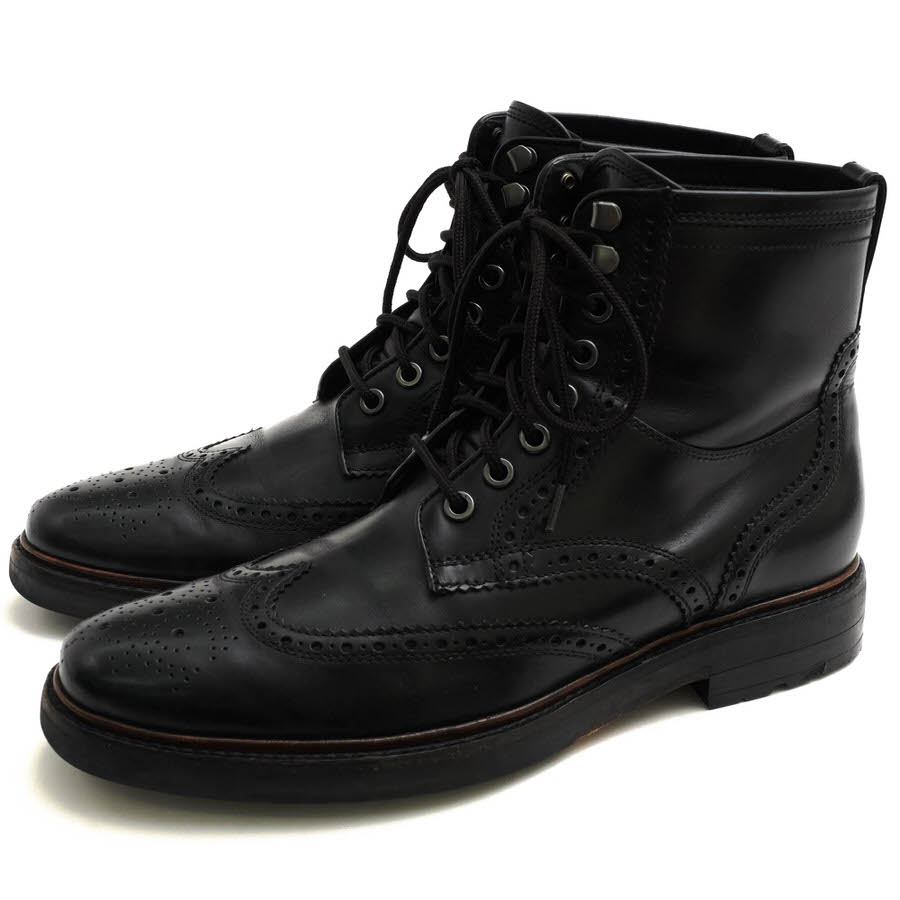 COACH レースアップブーツ コーチ G1057 Bryant Wingboot 牛革 カーフ プレミアムラバーアウトソール ウイングチップ カントリーブーツ ウイングチップ 【中古】｜ブランディング