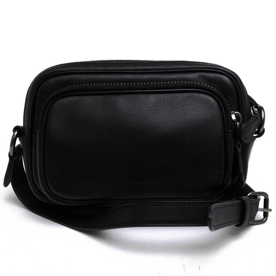 COACH ショルダーバッグ コーチ職 2810 Mini Edge Double Pouch Crossbody スムースレザー 牛皮 差し交わす上半身 ユニ一発やる 男女兼用 【中古】