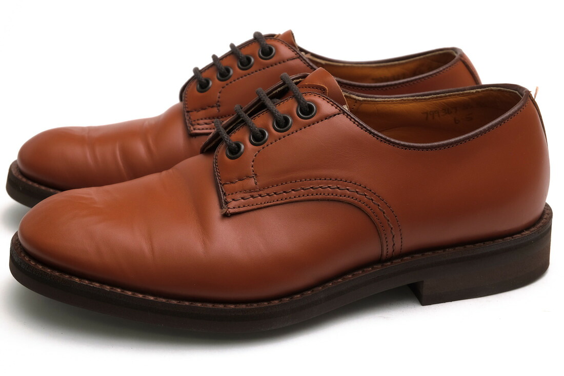Tricker's ビジネスシューズ トリッカーズ 9572 C.Shade シーシェイド カーフ 牛革 ダービーシューズ プレーントゥ グッドイヤーウェルト製法 【中古】｜ブランディング