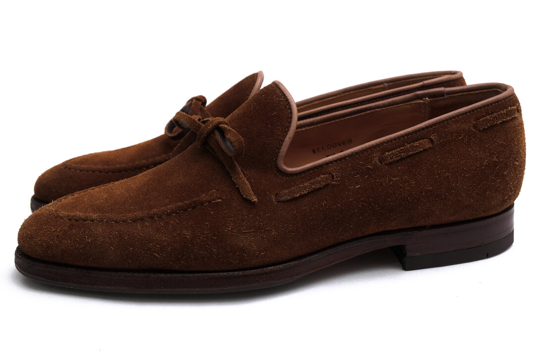 CROCKETT&JONES タッセルローファー クロケット&ジョーンズ WENDOVER 牛革 スリッポン レザーソール グッドイヤーウェルト製法 【中古】|ブランディング