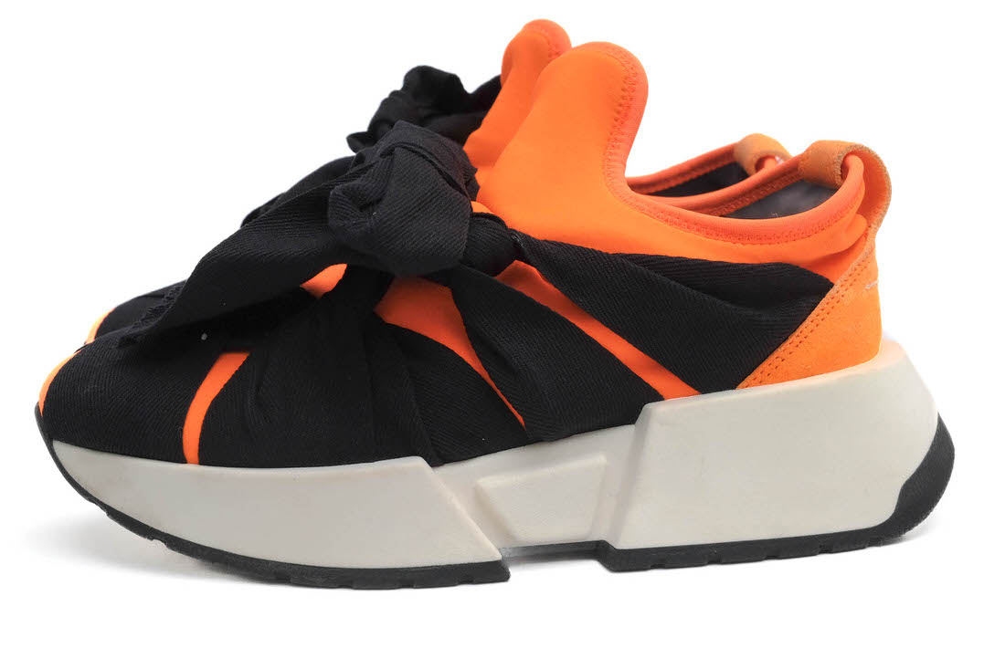 Maison Martin Margiela ローカットスニーカー マルタンマルジェラ マルジェラ S59WS0033 S48615 Grosgrain Wrap Sneakers MM6 ネオプレン リボンタイ スリッポン 【中古】