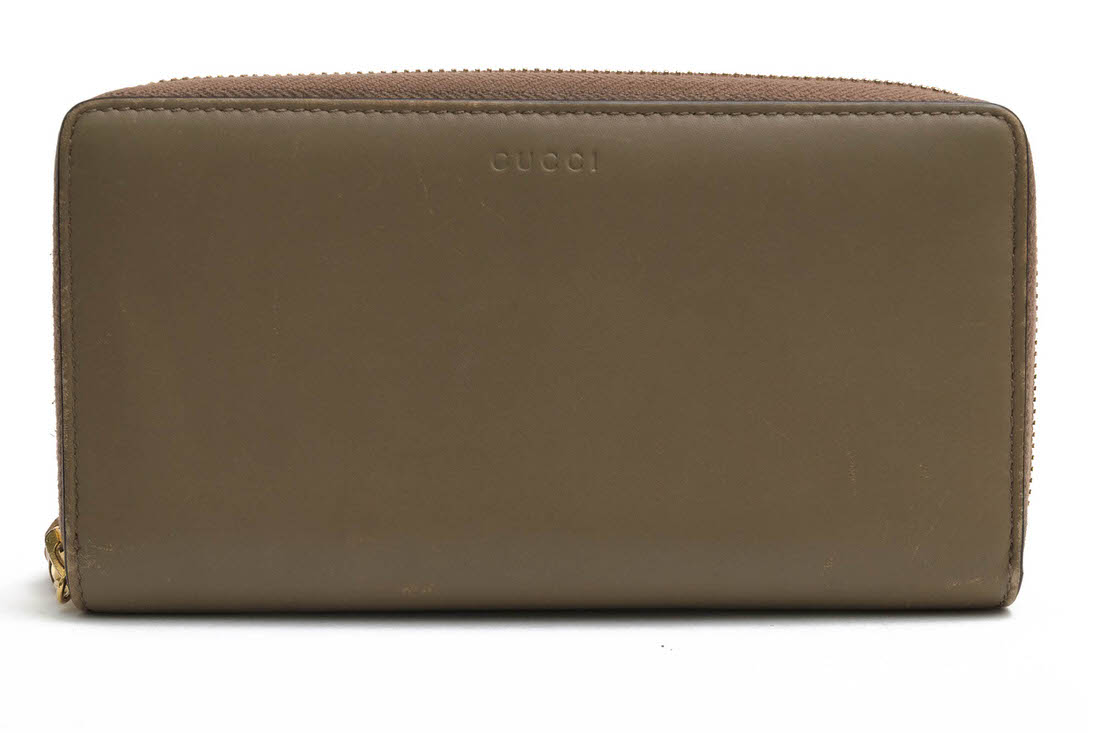 GUCCI 長紙入れ グッチ 453158 Nymphaea Long Zipper Wallet ニムフェア 牛皮 子ウシ バンブー 御釣り入れあり ユニ一発やる 男女兼用 ラウンドジップ ラウンドジッパー 【中古】