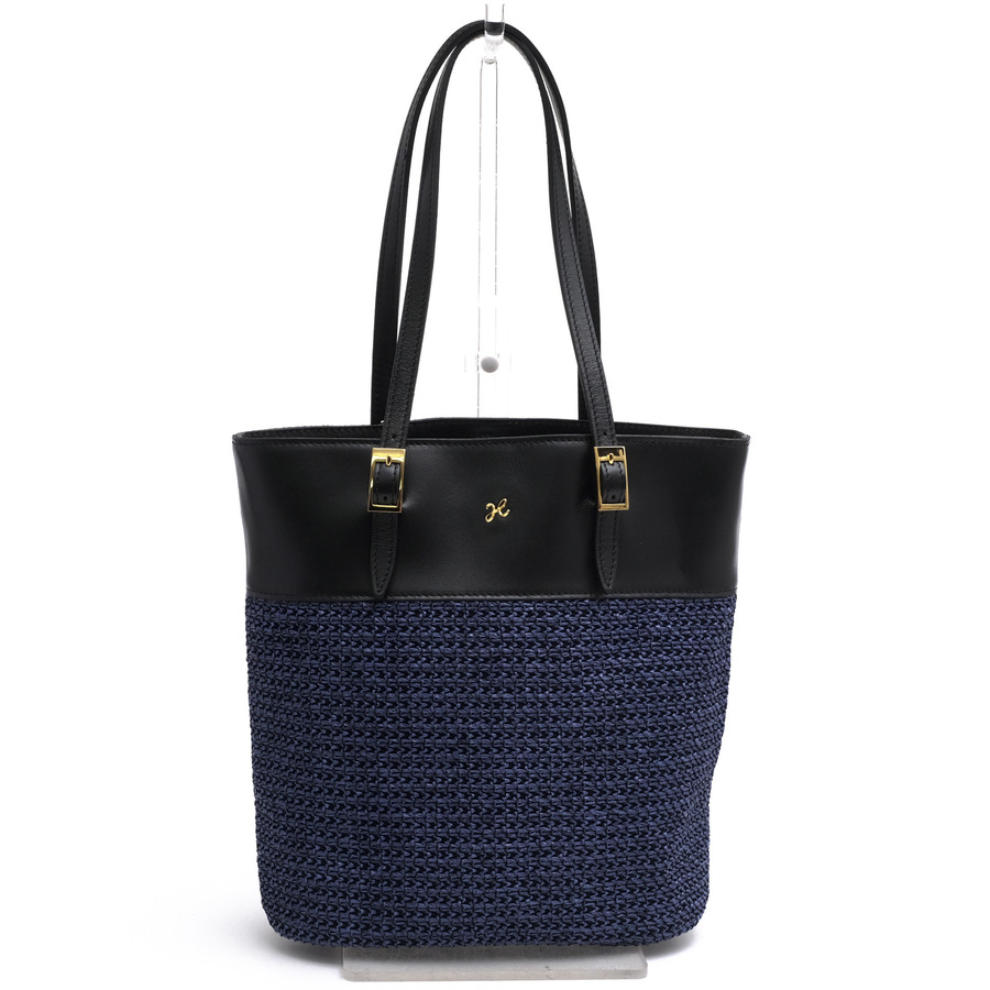 den HAMANO トートバッグ 傳濱野 Donna ドナ パナマ 牛革 ラフィア 肩掛け ワンショルダーバッグ 【中古】｜ブランディング