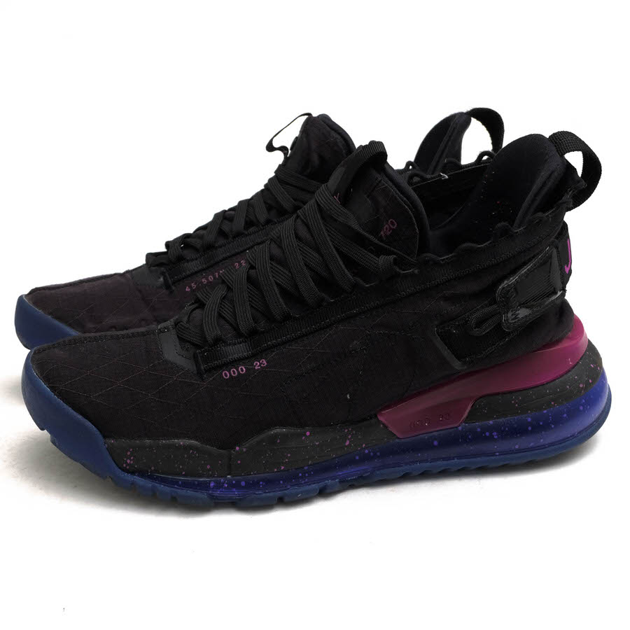 NIKE ハイカットスニーカー ナイキ BQ6623-004 JORDAN BRAND JORDAN PROTO-MAX 720 BLACK/RACER BLUE-HYPER VIOLET 19FA-I ジョーダンブランド ジョーダン プロト マックス 【中古】|ブランディング