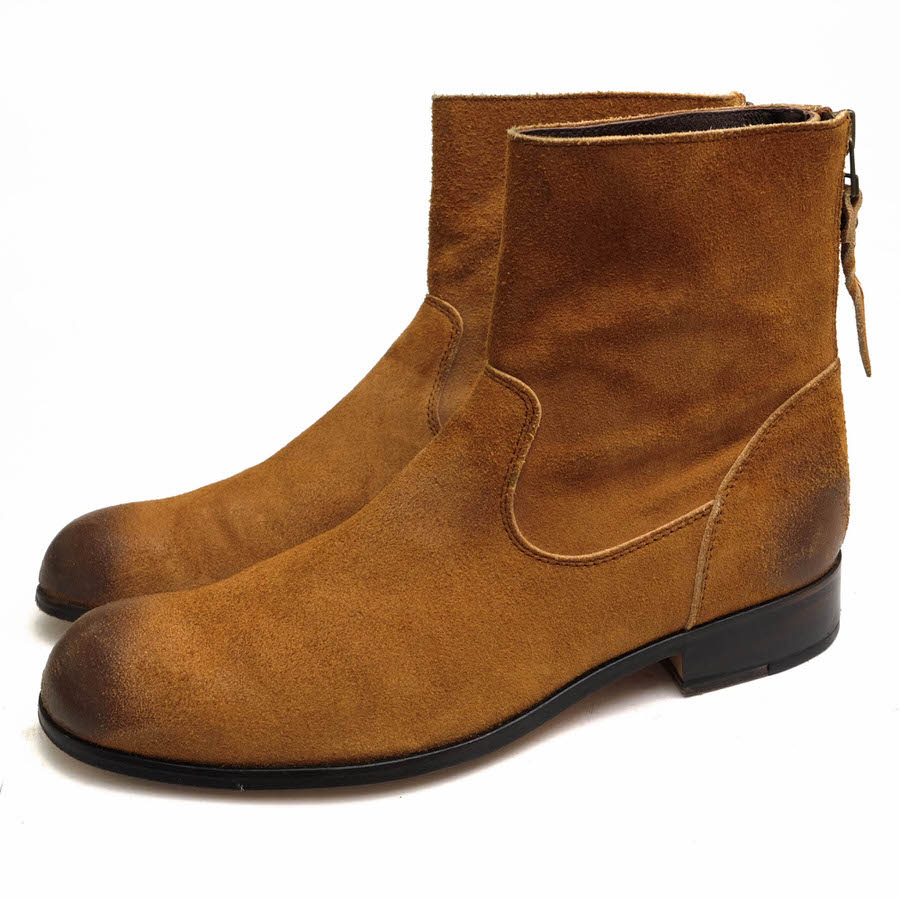 PADRONE バックジップブーツ パドローネ PU7885-1104-12D EDWARD 牛革 カウレザー  プレーントゥ 定番 マッケイ製法 【中古】