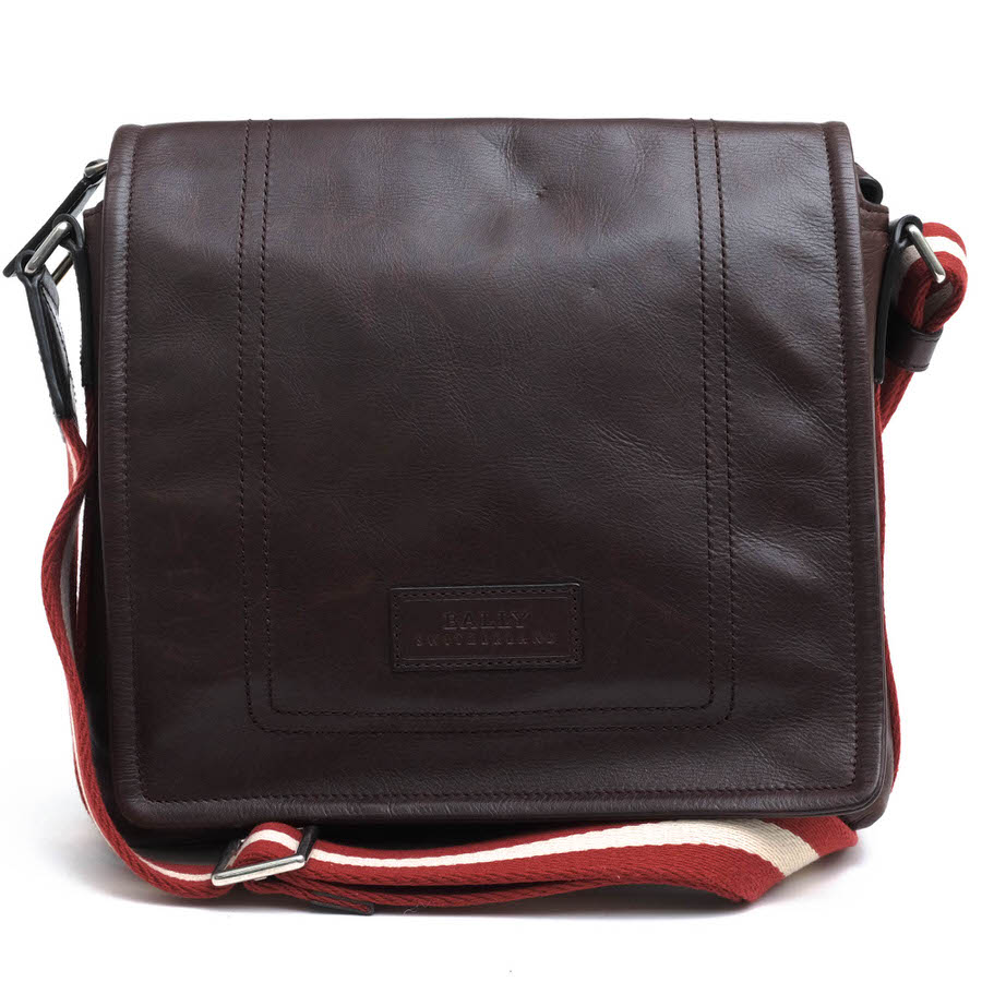 BALLY ショルダーバッグ バリー TERLAGO 牛革 カーフ バリーストライプ メッセンジャーバッグ 【中古】|ブランディング