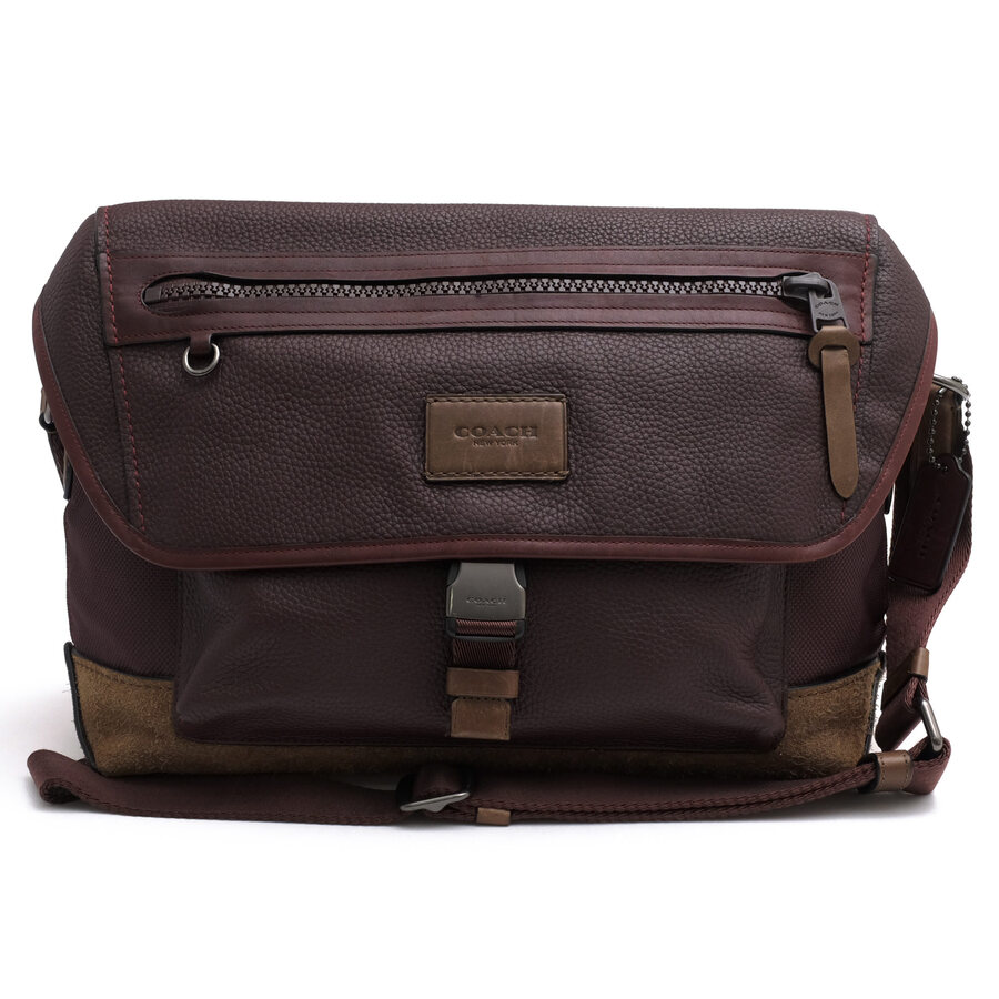 COACH ショルダーバッグ コーチ 86739 Manhattan bike bag マンハッタン バイク バッグ ペブルドレザー 牛革 シボ革 シュリンクレザー メッセンジャーバッグ 【中古】|ブランディング
