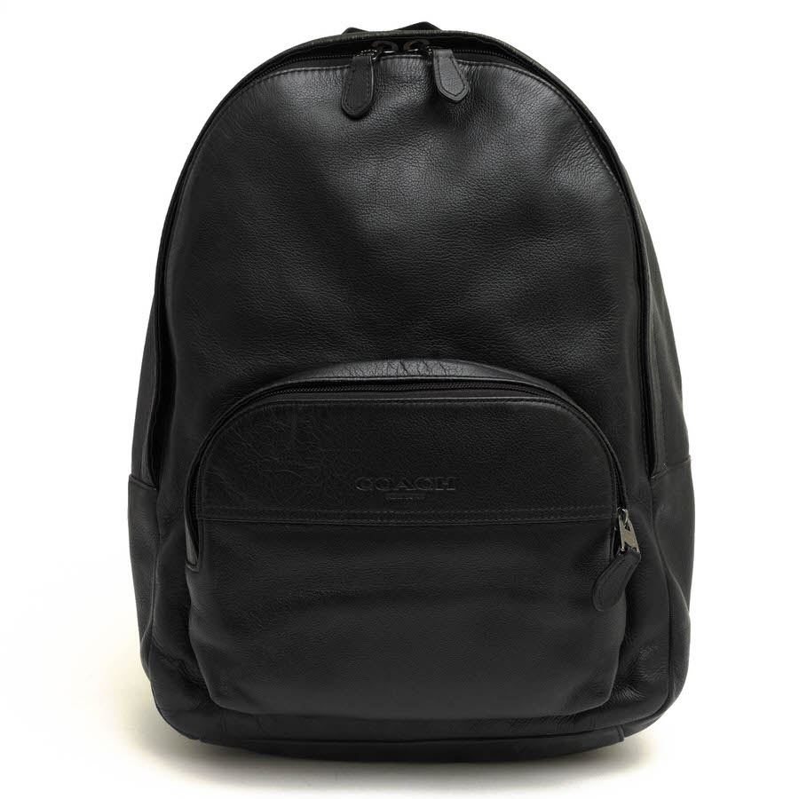 良品　COACH コーチ レザー　リュック　チャーリー　バックパック　シボ革　黒 美品 コーチ リュック バックパック レザー シボ革A4可 黒 29004