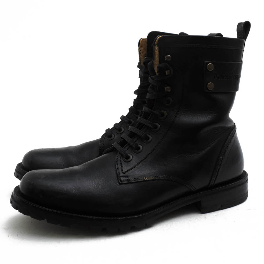 DOLCE＆GABBANA ワークブーツ ドルガバ 9529 1243 牛革 カーフ ラグソール Vibramソール 【中古】