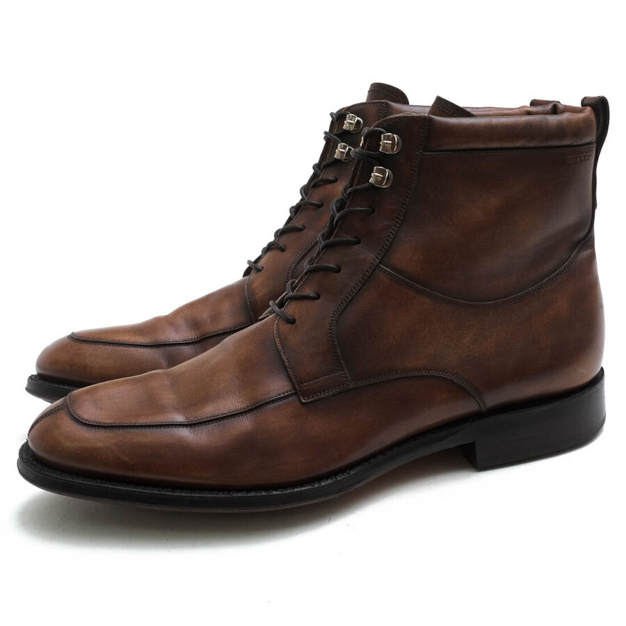 BALLY レースアップブーツ バリー Bloomer 牛革 カーフ アンティークフィニッシュ グッドイヤーウェルト製法 レザーソール Uチップ 【中古】