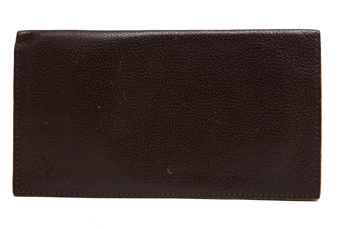 IL BISONTE 長紙入れ イルビゾンテ 411776 牛皮  御釣り入れなし 紙入れ シボ革 シュリンクレザー 【中古】