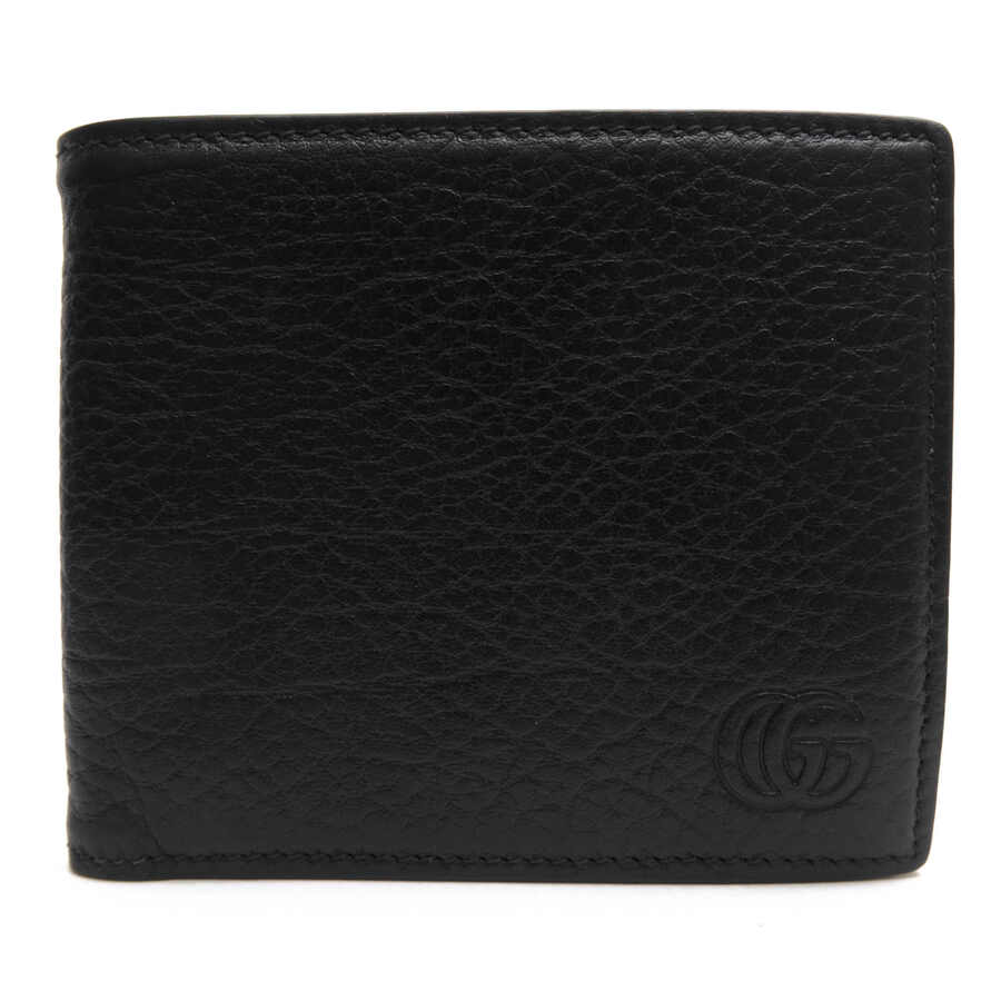 GUCCI 紙入れ グッチ 795316 GG DEBOSSED BUNDO CALF 子ウシ 牛皮  御釣り入れあり シボ革 シュリンクレザー 二つ折り 【中古】