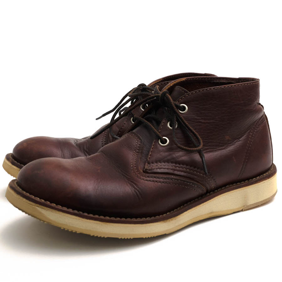 RED WING チャッカブーツ レッドウィング 3141 CLASSIC CHUKKA クラシックチャッカ Briar Oil Slick ブライアー オイル スリック ワイズEE プレーントゥ グッドイヤーウェルト製法 【中古】｜ブランディング
