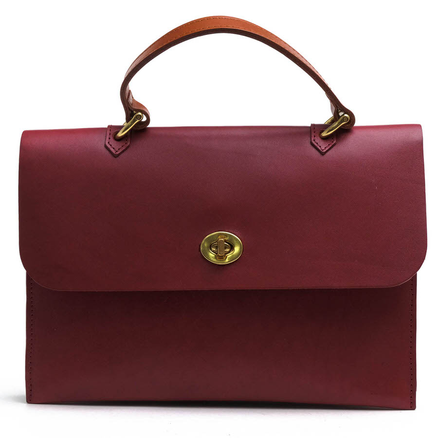 MIMI BERRY ハンドバッグ ミミベリー HEBE ベジタブルタンニン鞣し牛革 フラップ式 定番 【中古】