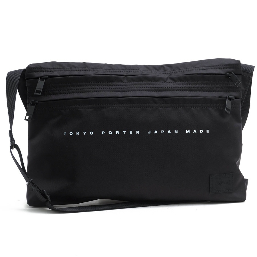 ポーター　ユニット　ショルダーバッグ　サコッシュ　ブラック ポーター PORTER ポーター フラット ショルダーバッグ 861ー