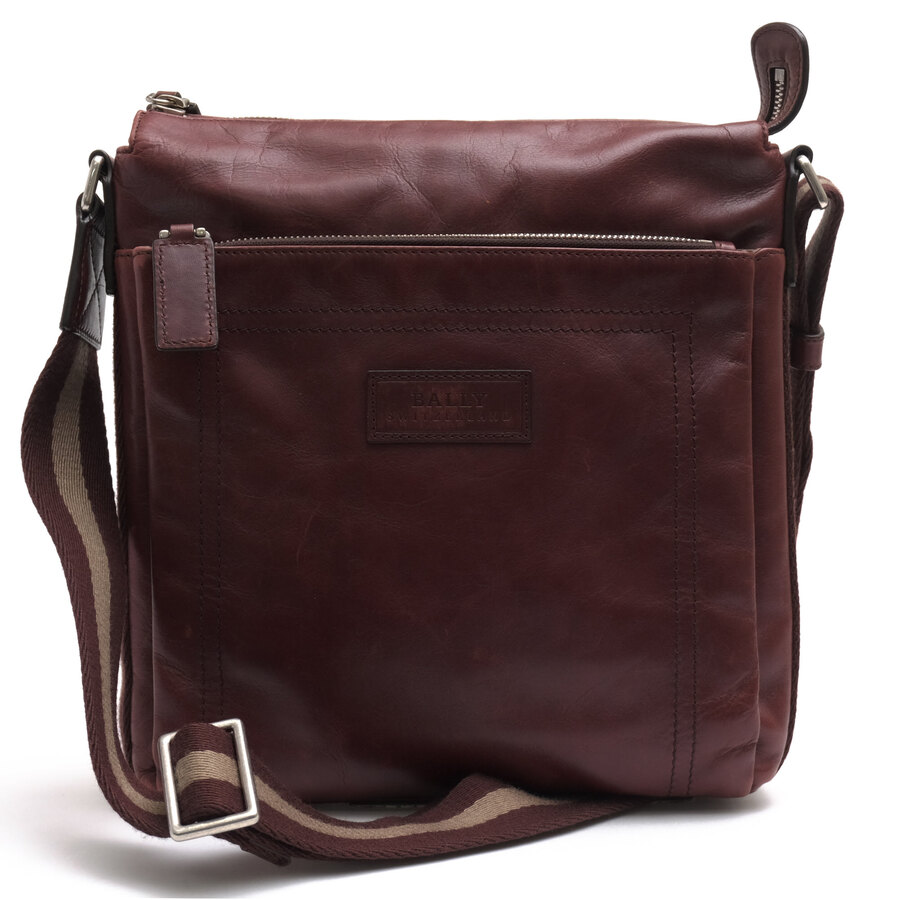 BALLY ショルダーバッグ バリー TUSTON-SM TRAINSPOTTING トレインスポッティング 牛革 カーフ バリーストライプ メッセンジャーバッグ 【中古】|ブランディング