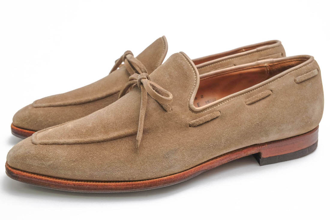 CROCKETT＆JONES タッセルローファー クロケット＆ジョーンズ WENDOVER 牛革 スリッポン レザーソール グッドイヤーウェルト製法 【中古】
