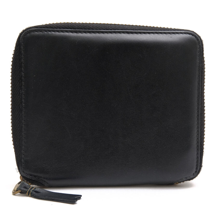 COMME des GARCONS 財布 コムデギャルソン SA2100 CLASSIC PLAIN 牛革 カーフ ユニセックス ラウンドジップ ラウンドファスナー 二つ折り 小銭入れあり 【中古】｜ブランディング 8,498円