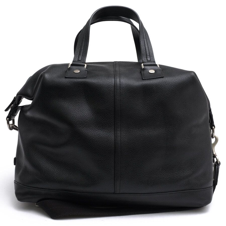 COACH トートバッグ コーチ F77211 CAMDEN DUFFLE キャムデン ペブルドレザー ダッフル ペブルドレザー 牛革 ダッフルバッグ 2WAY ショルダーバッグ シボ革 シュリンクレザー 【中古】｜ブランディング