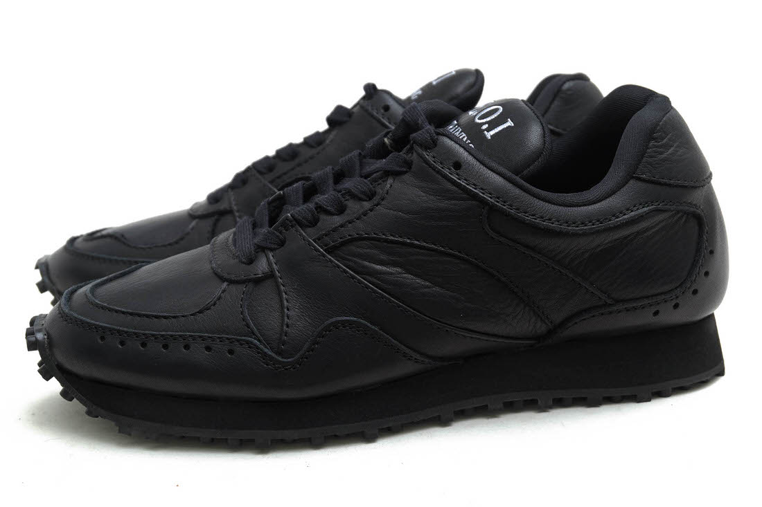 旦那オリーブ/MR.OLIVE/ME1001 E.O.I WATER PROOF LEATHER ALL SHIRINK BRITISH TRAINER SNEAKERS ローカットスニーカー 【中古】