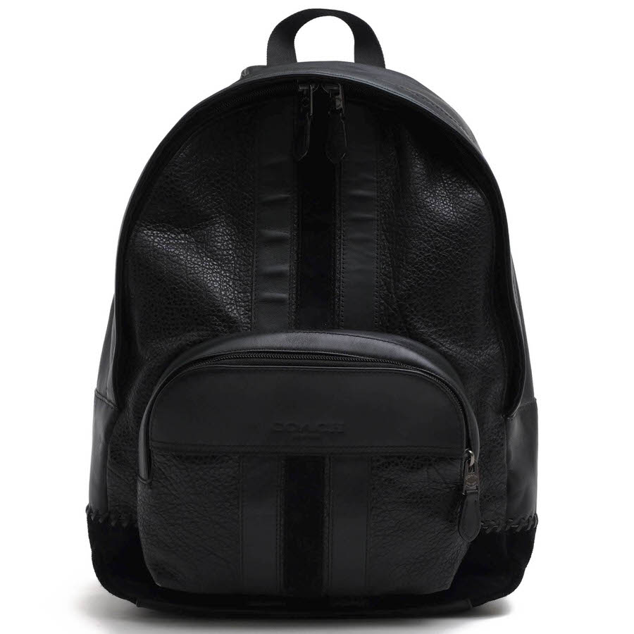 COACH バックパック ブラック/グレー COACH 国内発送 コーチ バッグ メンズ リュック レザー レーサー