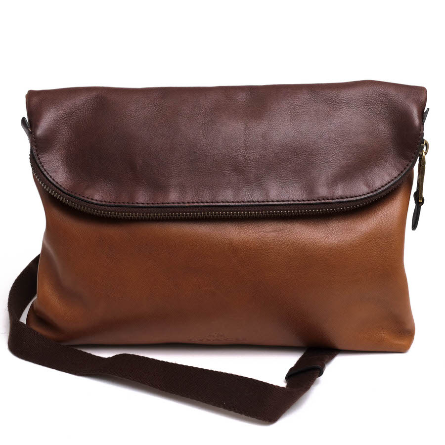 コーチ/COACH/71553 カラーブロック レザー フォルドオーバー クロスボディー ショルダーバッグ 【中古】