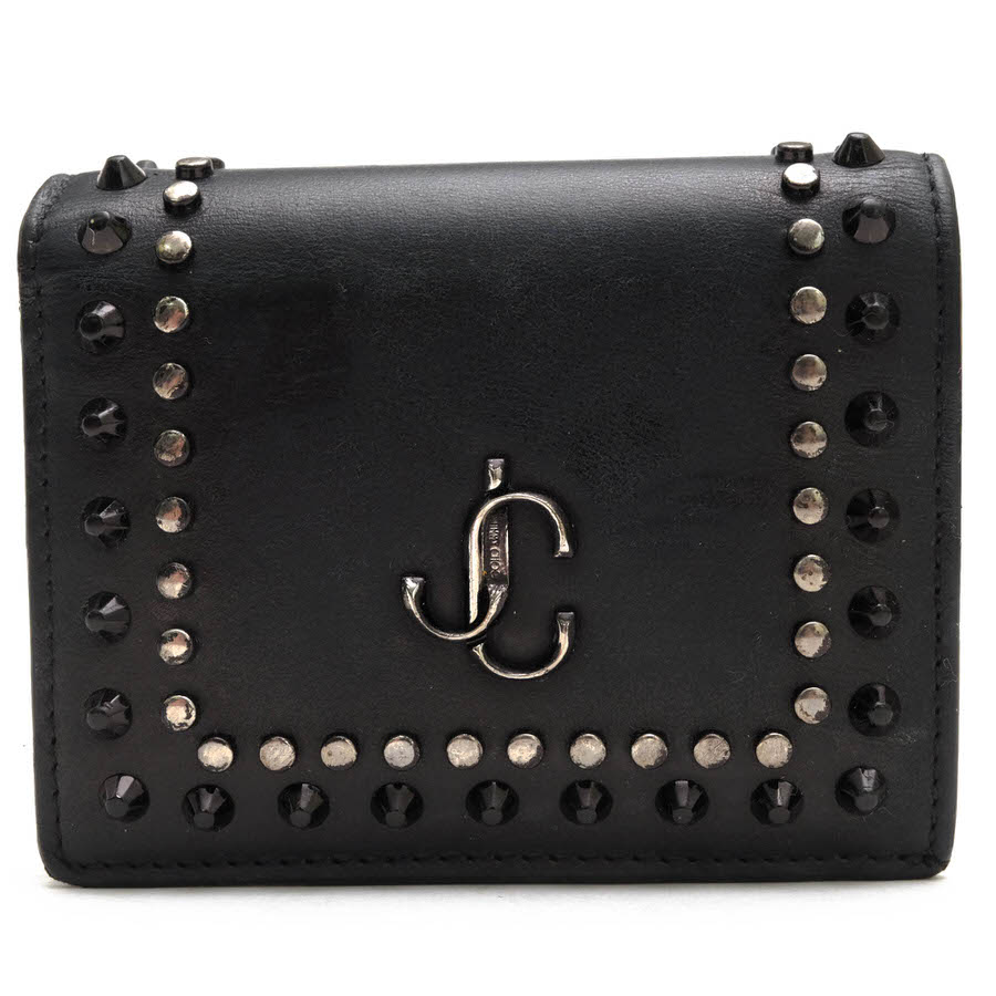 ジミーチュウ/Jimmy Choo/193 Hanne Smooth Calf Leather Jc Emblem Wallet 札入れ 【中古】 レディース財布-財布・ケース-バッグ・小物・ブランド雑貨