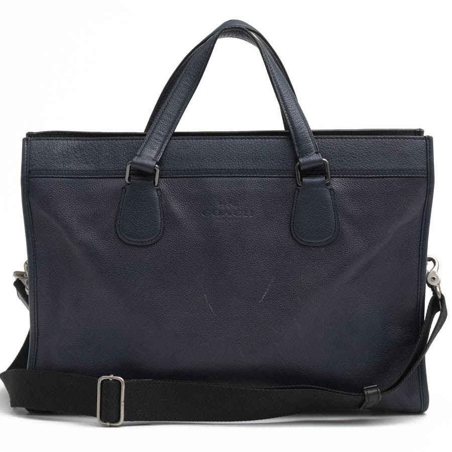 コーチ職/COACH/F71614 Smith Brief In Pebble Leather スミス ブリーフ 商行為御徒面子 【中古】 バッグ・小物・ブランド雑貨-メンズバッグ