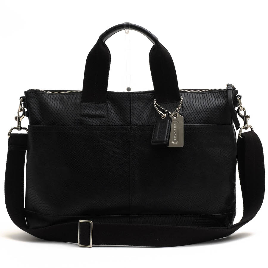 コーチ/COACH/F70733 Thompson Leather Perforated Urban Commuter トンプソン パフォーテッドレザー アーバン コミューター ビジネスバッグ 【中古】 ｜ブランディング２号店
