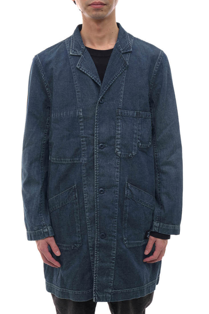 ユニフォームエクスペリメント/uniform experiment/UE-192042 DAMAGED SHOP COAT ステンカラーコート 【中古】