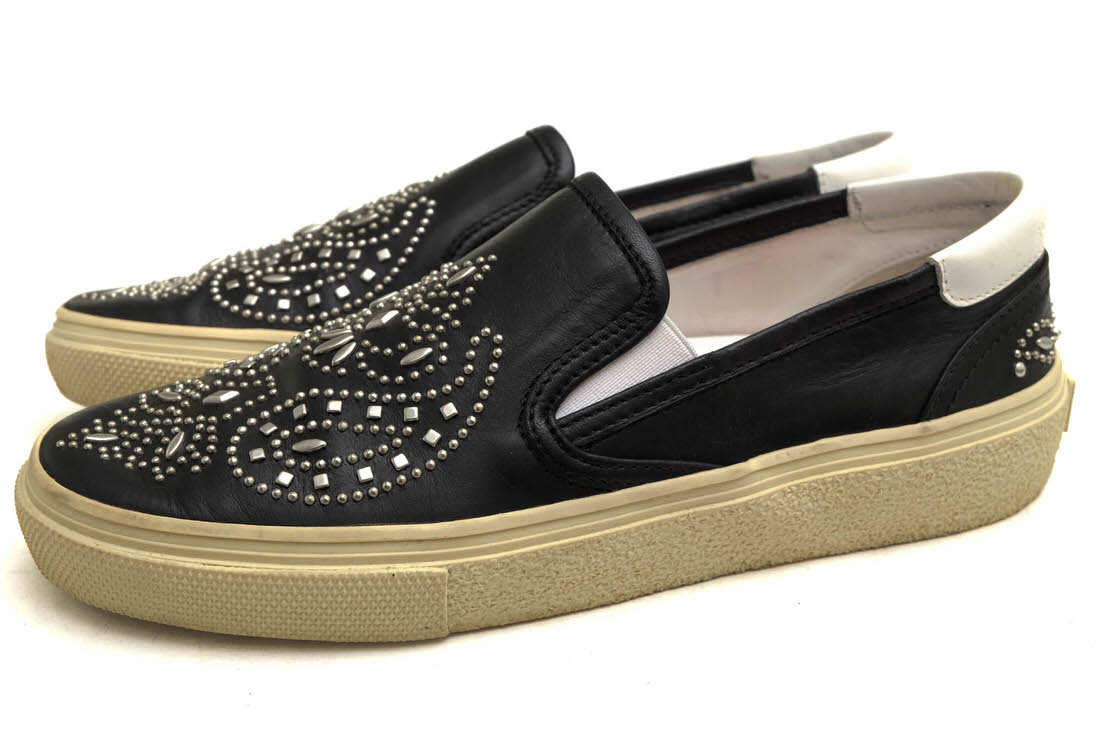 サンローラン/YVES SAINT LAURENT/376565 CYU00 Skate Bandana Studded Leather Sneakers カジュアルシューズ 【中古】 ｜ブランディング２号店