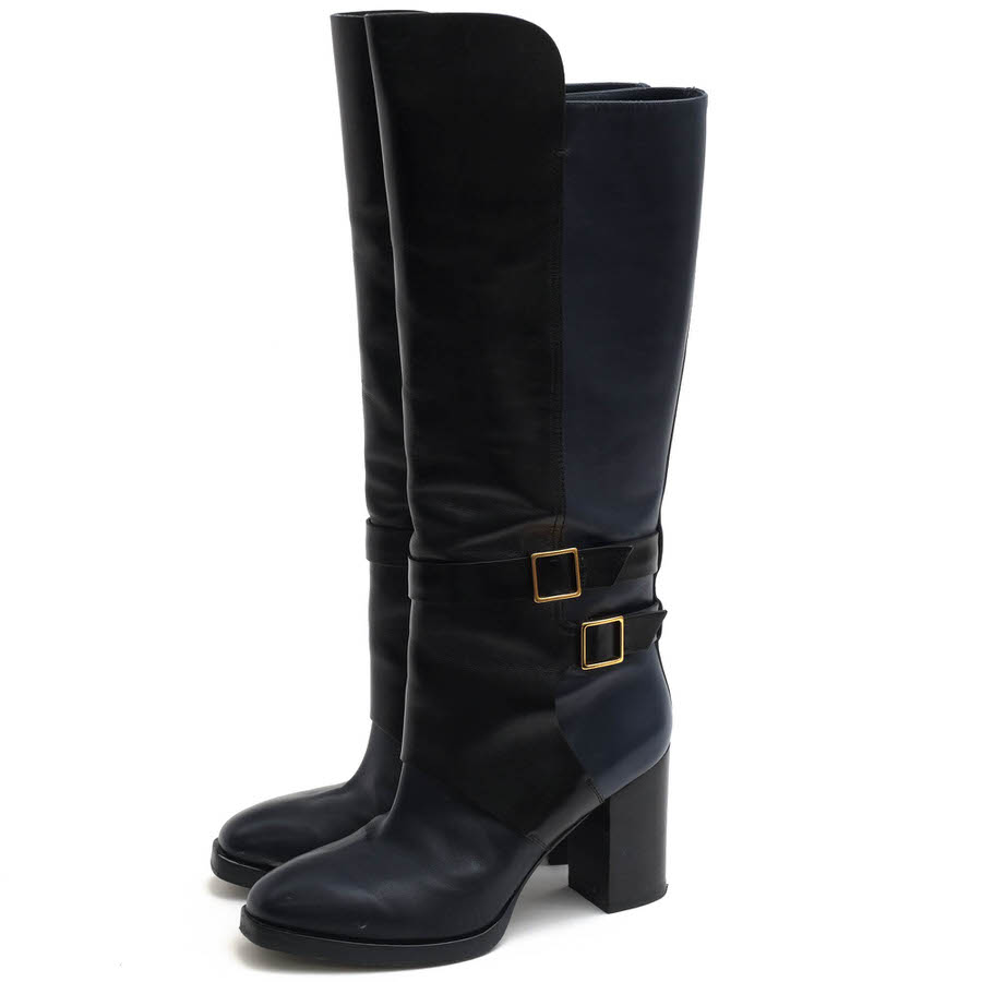 TOD'S[トッズ]ロングブーツ ヒール スエード ダークブラウン 37/24.0cm 極美品 トッズ ブラウン スエードロングブーツ 37 美品！Tod\u0027s トッズ ダーク