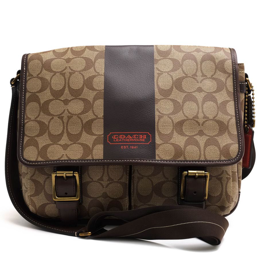 コーチ職/COACH/F70077 シグニチャー ヘリテージストライプPVC ショルダーバッグ ショルダーバッグ 【中古】