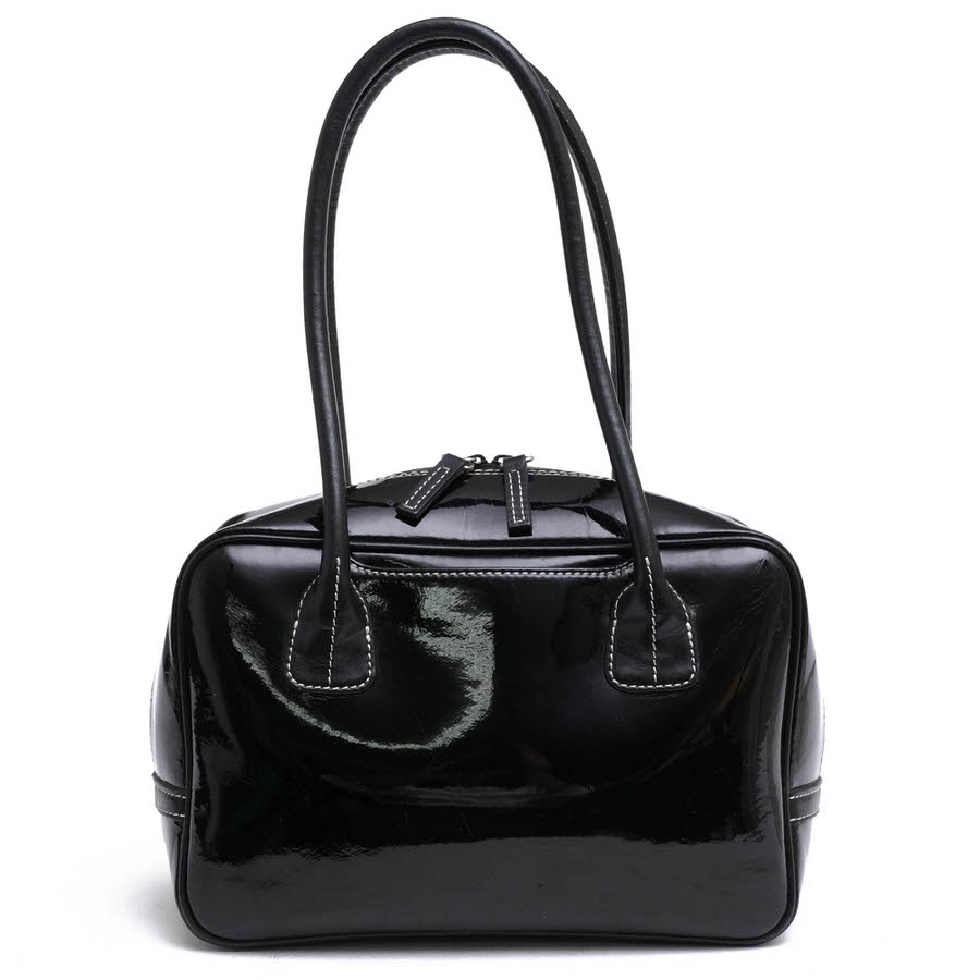 楽天市場】雑誌掲載 濱野 エナメル バッグ 黒 通勤 通学 軽量 濱野皮革