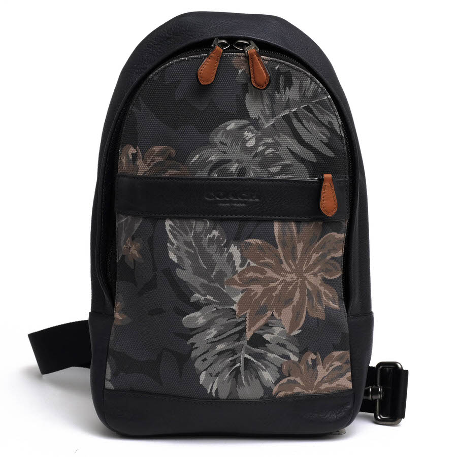 コーチ/COACH/F72307 Campus Pack In Printed Canvas Hawaiian Palm キャンパスパック ハワイアン パーム プリンテッド ショルダーバッグ 【中古】