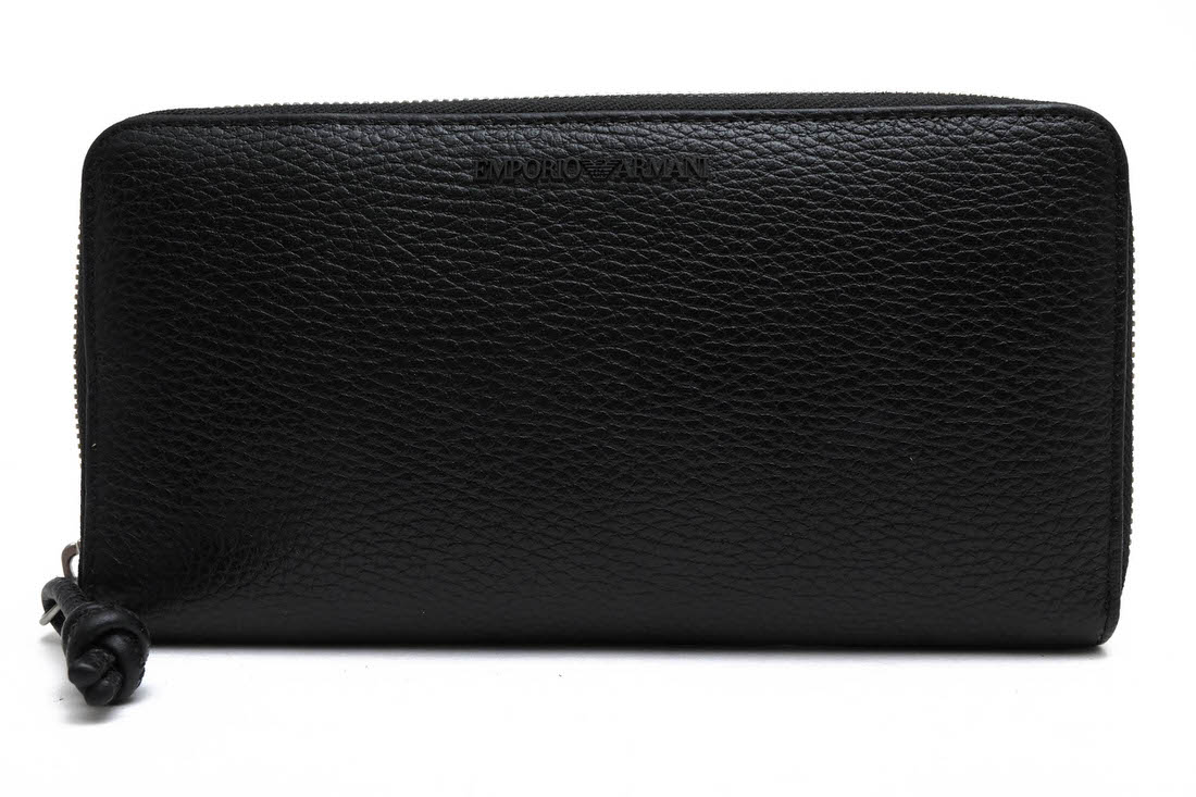 アルマーニ/EMPORIO ARMANI/Y4R169 Y068E ZIP AROUND BUSINESS WALLET 長財布 【中古】 |ブランディング2号店