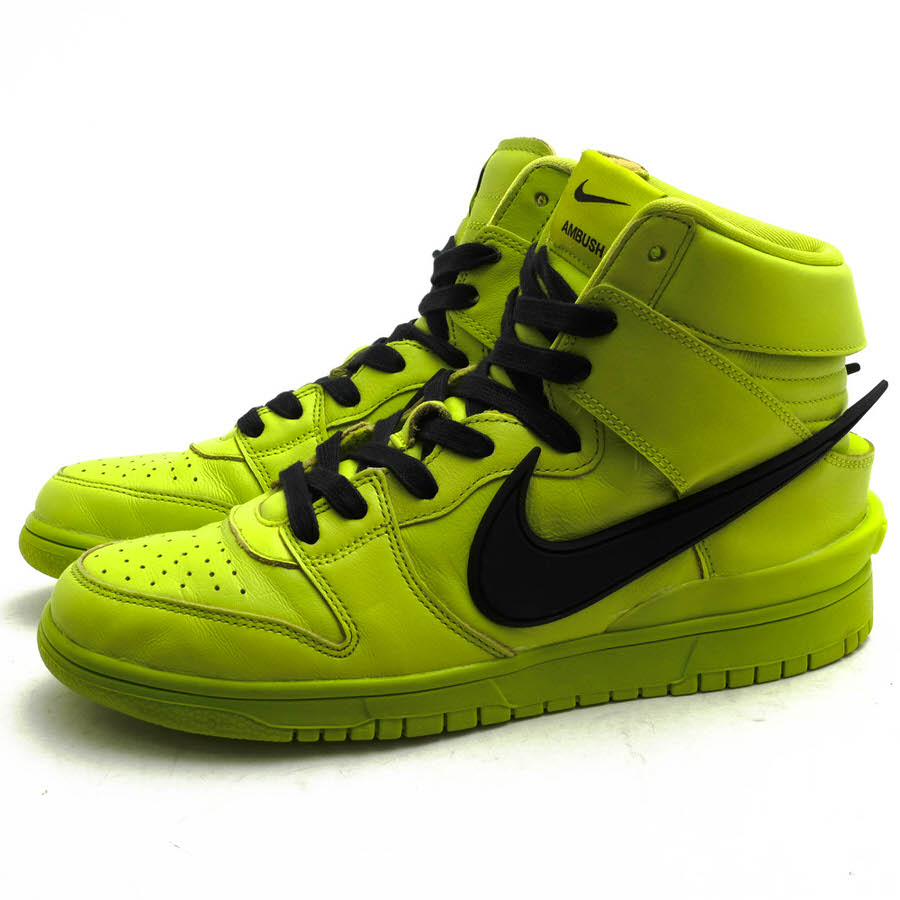 ナイキ/NIKE/CU7544-300 Dunk High Flash Lime AMBUSH ダンク 御機嫌 アンブッシュ ハイカットスニーカー 【中古】