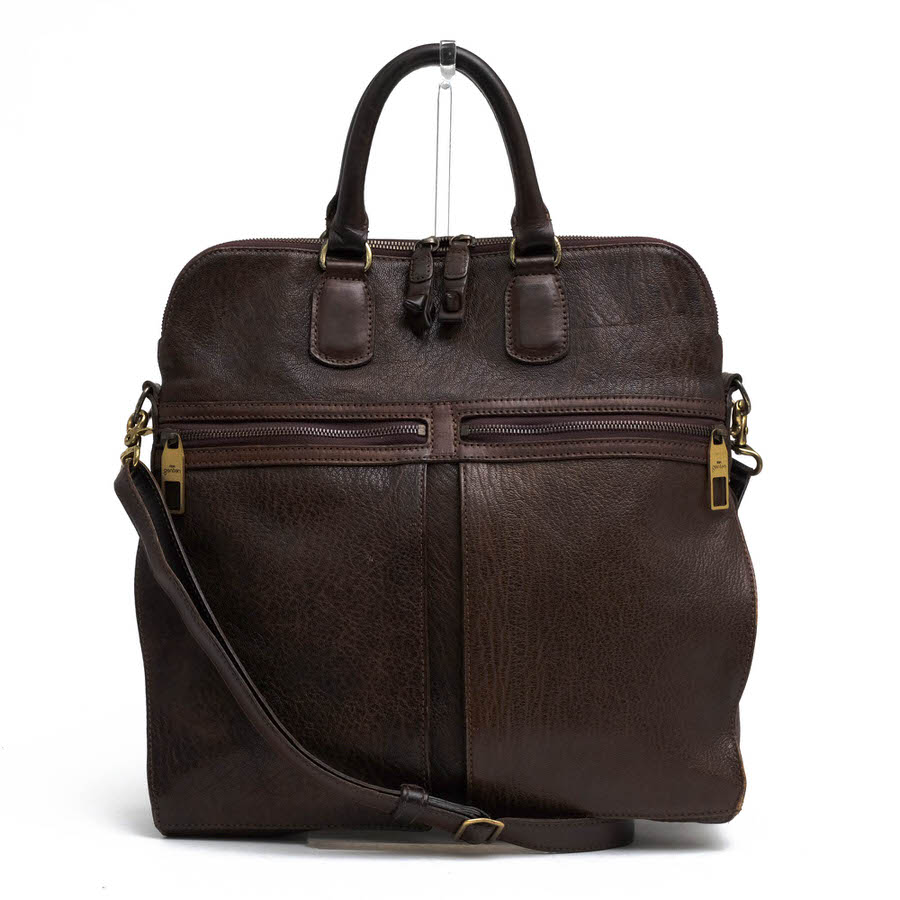 【美品】ダンゲンテン　トートバッグ　ゴートレザー　ダークブラウン　メンズ genten - genten(ゲンテン) トートバッグ - ブラウン レザーの