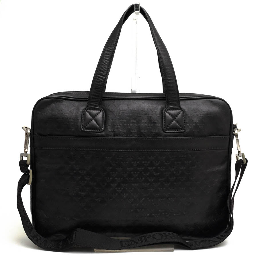 美品✨ジョルジオアルマーニ ビジネスバッグ ブリーフケース 本革 黒 Armani - アルマーニ／GIORGIO ARMANI バッグ ブリーフケース