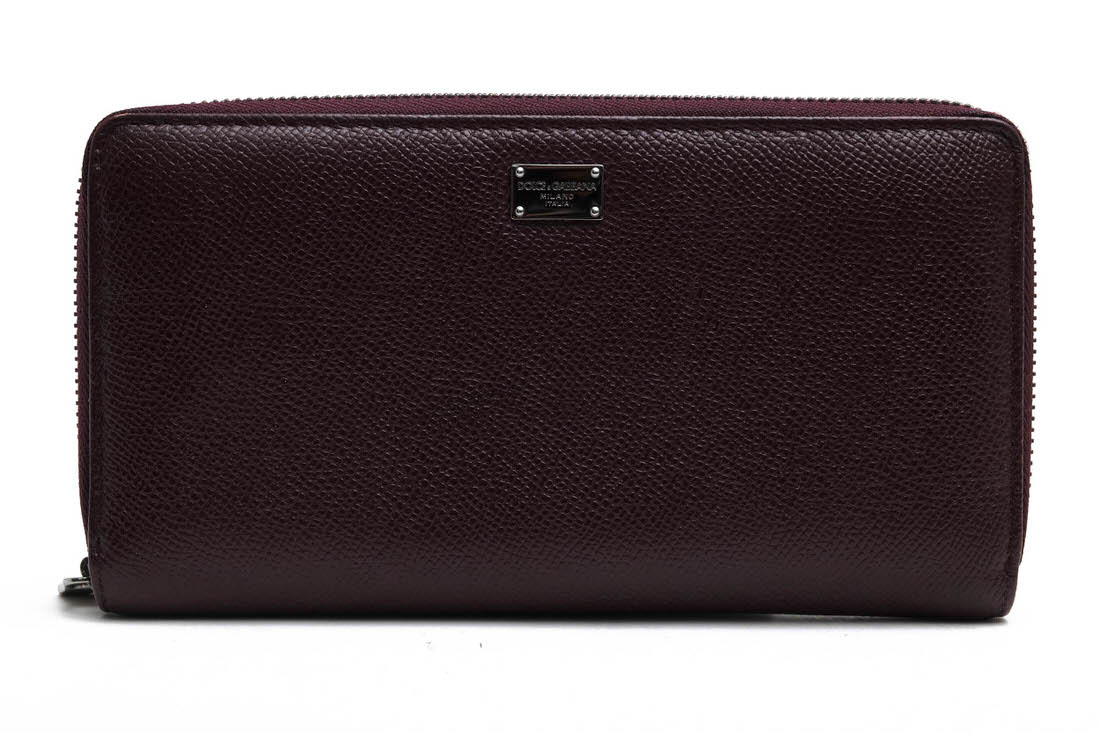 弗ガバ/DOLCE＆GABBANA/BP1672 B3432 PORTAFOGLIO VITELLO STAMPA DAUPHINE 長紙入れ 【中古】
